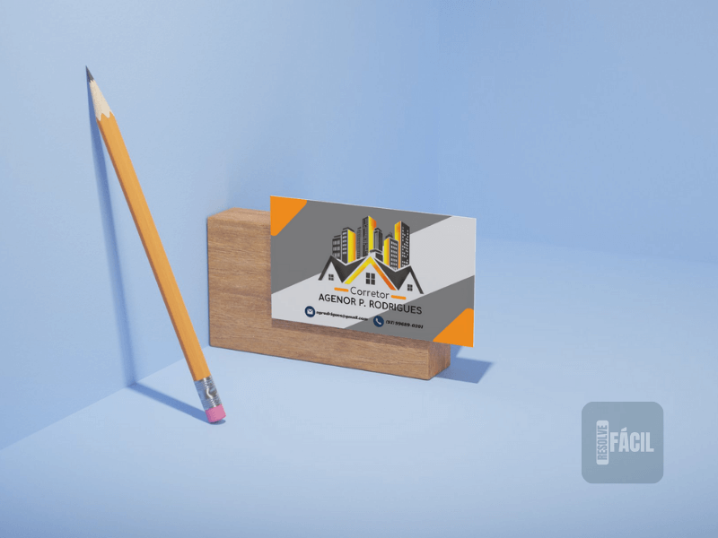 Mockup de Cartão de Visita em ambiente realista 04